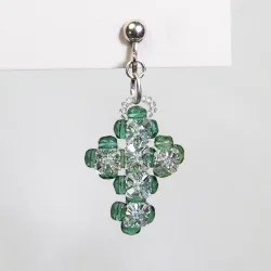 Clips  - Silver brass - Earrings Viridiana - Clips  - Silver brass - Laiton argenté